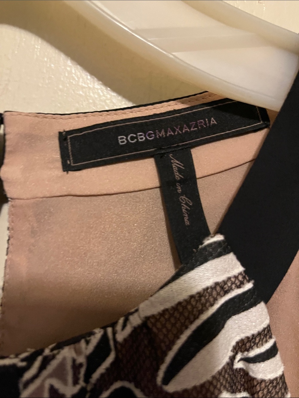 BCBGMaxAzria Black and Blush Patterned Blazer